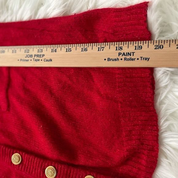 vintage Betty Blue red Crop cardigan Sweater silk/ramie/angora size M - Picture 5 of 5